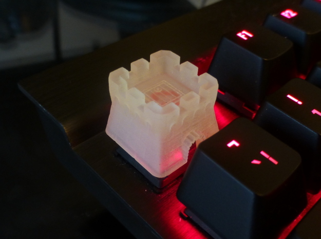 Cherry MX Castle Keycap in Smooth Fine Detail Plastic