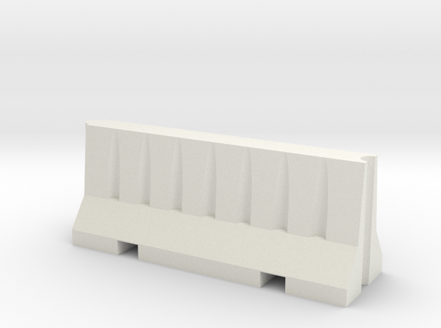 1/14 Scale Road Barrier in White Natural Versatile Plastic