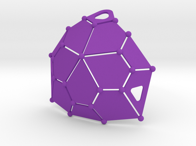 Bikini Plate (Polyhedron Cup Shape) in Purple Processed Versatile Plastic