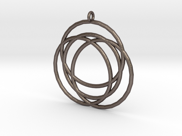 Pendant in Polished Bronzed Silver Steel