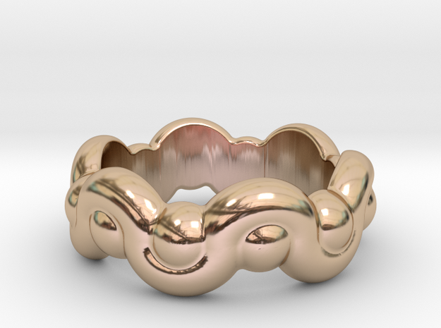 Strange Fantasy Ring 19 - Italian Size 19 in 14k Rose Gold Plated Brass