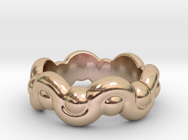 Strange Fantasy Ring 20 - Italian Size 20 in 14k Rose Gold Plated Brass