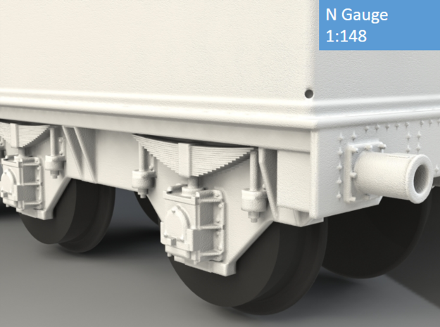 GWR Collett 4000 gal tender, motor cutout, N Gauge in Clear Ultra Fine Detail Plastic