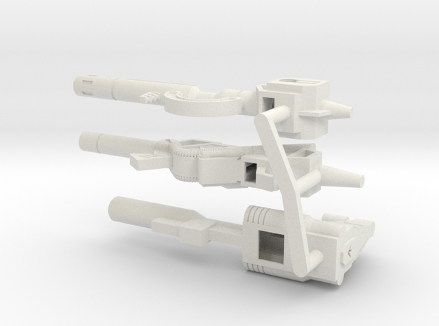 TW Dinobot Guns Set M in White Natural Versatile Plastic