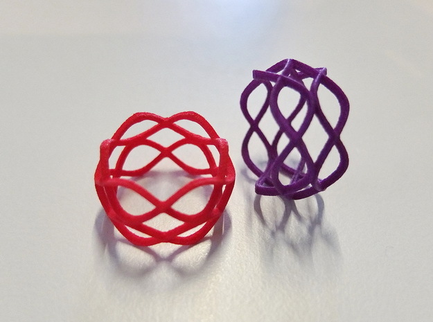 Nordic Ring  in Red Processed Versatile Plastic