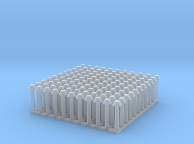 1:24 Conical Rivet Set (Size: 1.125") in Smooth Fine Detail Plastic
