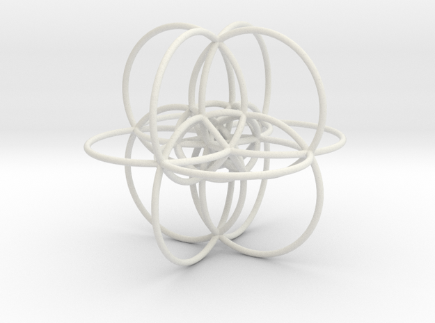 24-Cell Stereographic Projection in White Natural Versatile Plastic