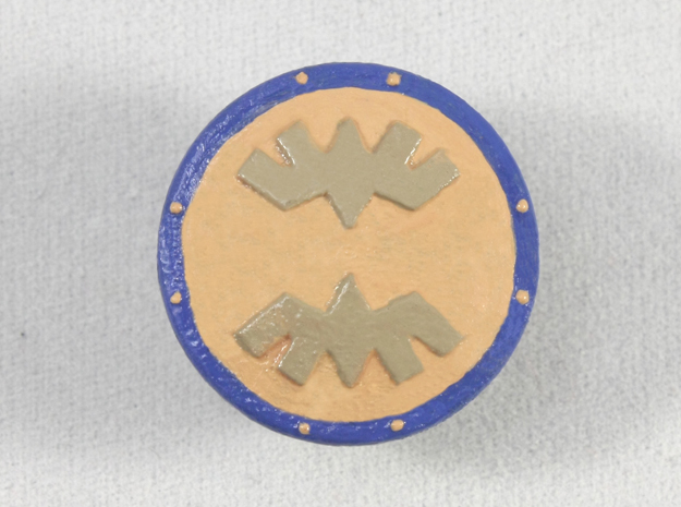 Banded Shield in Tan Fine Detail Plastic