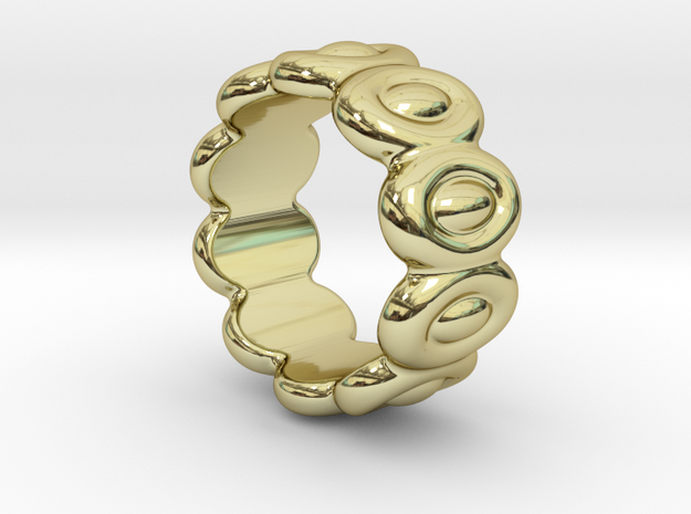 Elliptic Ring 29 - Italian Size 29 in 18k Gold Plated Brass