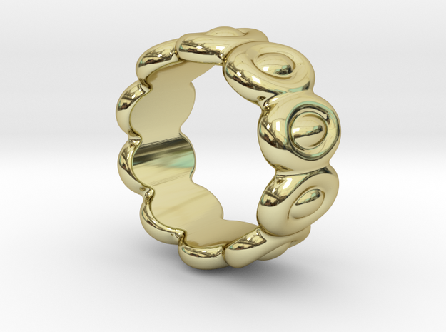 Elliptic Ring 31 - Italian Size 31 in 18k Gold Plated Brass