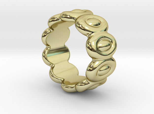 Elliptic Ring 32 - Italian Size 32 in 18k Gold Plated Brass