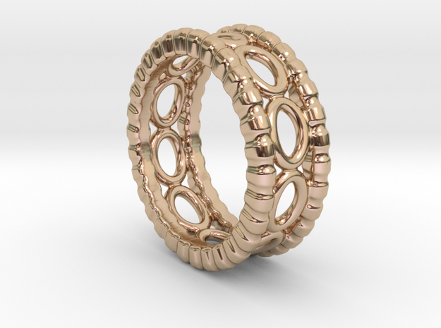 Ring Ring 15 - Italian Size 15 in 14k Rose Gold Plated Brass