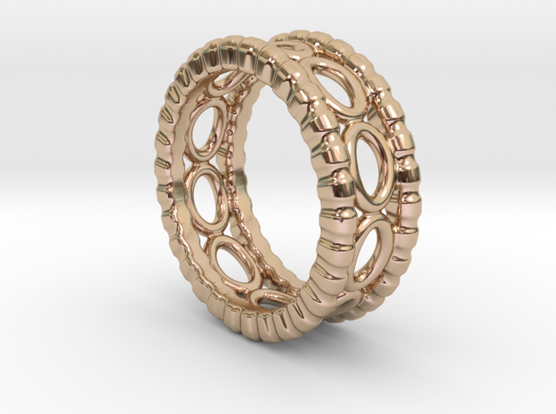 Ring Ring 17 - Italian Size 17 in 14k Rose Gold Plated Brass
