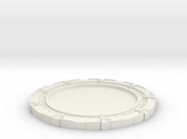 Stargate Coasters v2 in White Natural Versatile Plastic