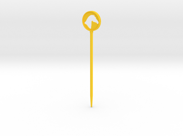 Branded Hair Stick (Single Prong) in Yellow Processed Versatile Plastic