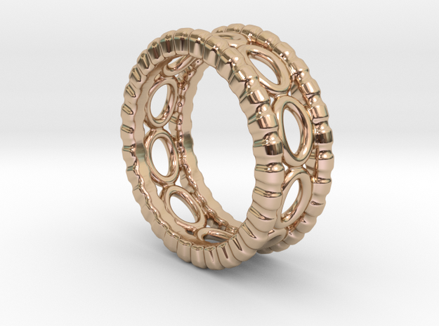 Ring Ring 27 - Italian Size 27 in 14k Rose Gold Plated Brass