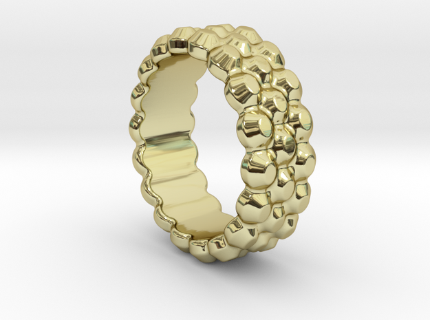 Chocolat Ring 15 - Italian Size 15 in 18k Gold Plated Brass