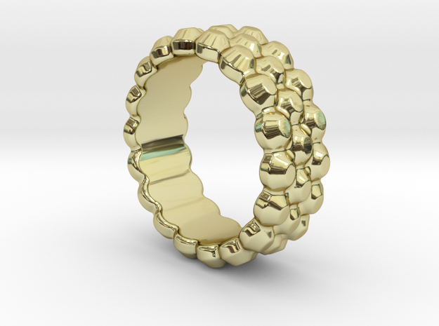 Chocolat Ring 17 - Italian Size 17 in 18k Gold Plated Brass