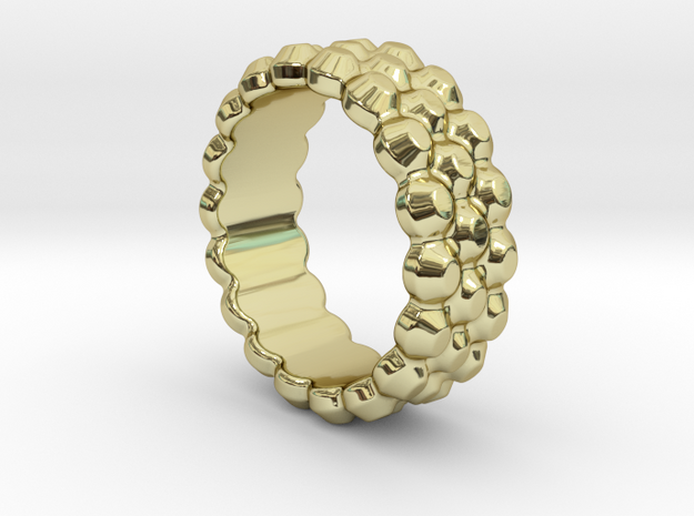 Chocolat Ring 18 - Italian Size 18 in 18k Gold Plated Brass