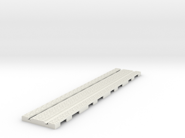 P-165stw-long-straight-tram-track-100-w-3a in White Natural Versatile Plastic