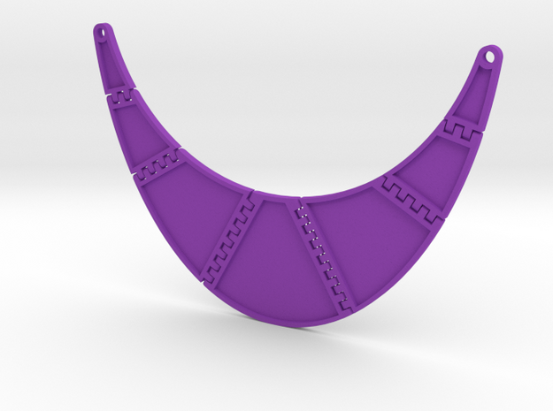 Blank Breastpiece Necklace in Purple Processed Versatile Plastic