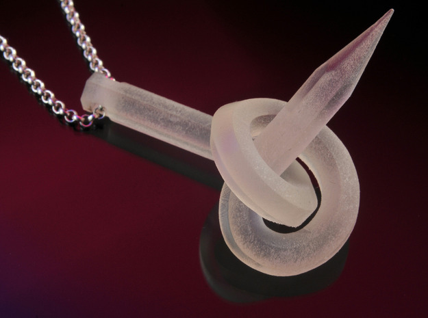 Non Offence Pendant in Smooth Fine Detail Plastic