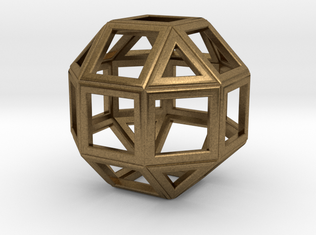 da Vinci's rhombicuboctahedron in Natural Bronze
