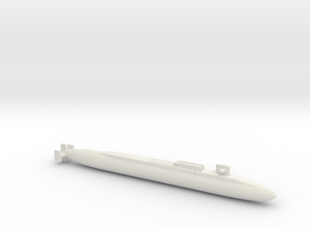  Ohio SSBN With Seal Pods, Full Hull, 1/2400 in White Natural Versatile Plastic