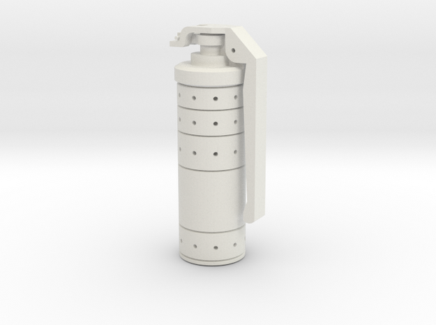 Dredd 3d Gas Grenade Fixed in White Natural Versatile Plastic