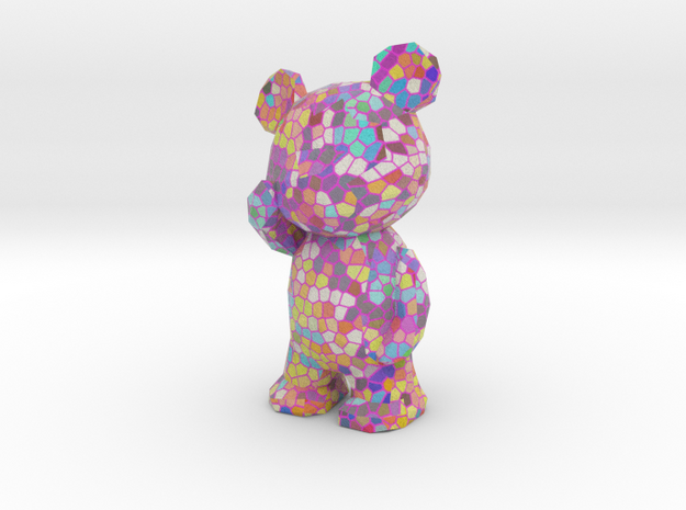 Thinking Bear - pink voronoi in Full Color Sandstone