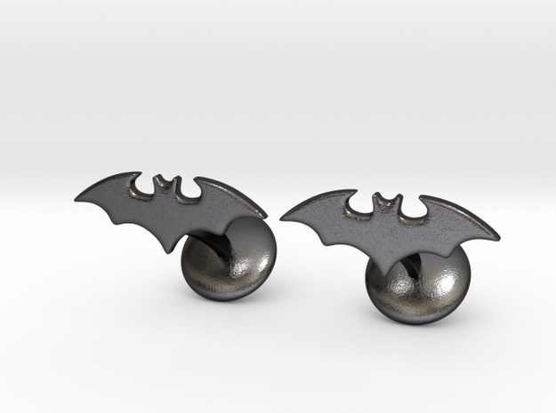 Batman Gotham Knights Cufflinks in Polished and Bronzed Black Steel