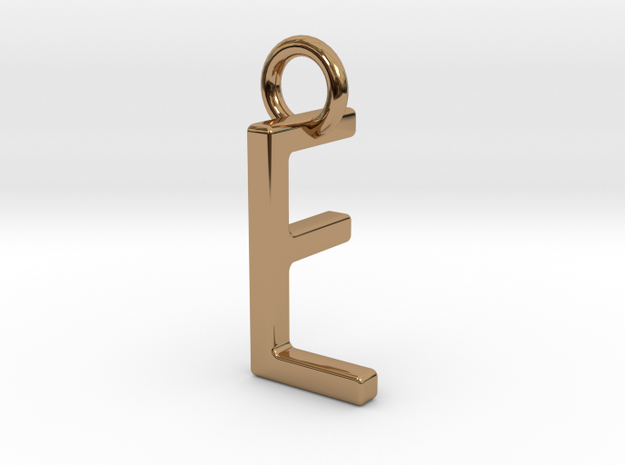 Two way letter pendant - FL LF in Polished Brass