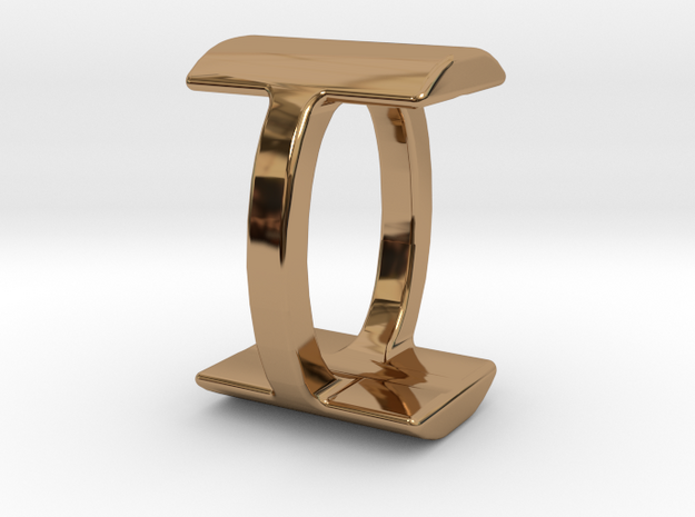 Two way letter pendant - IO OI in Polished Brass