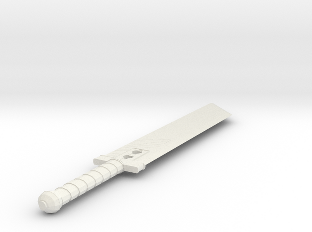 Buster Sword in White Natural Versatile Plastic