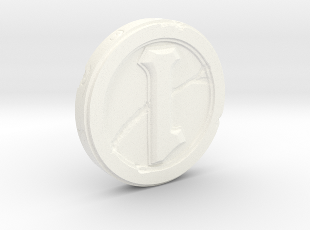 Hearthstone Coin Replica in White Processed Versatile Plastic