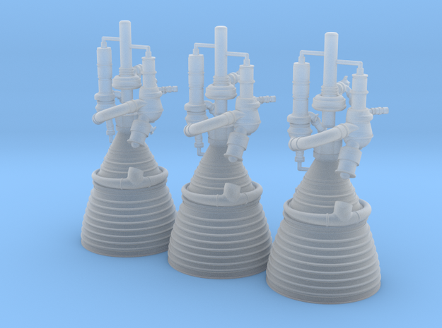 J-2 Engines (1:70 Set of 3) in Smooth Fine Detail Plastic