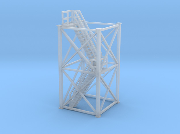 'S Scale' - 10' x 10' x 20' Tower With Stairs in Tan Fine Detail Plastic