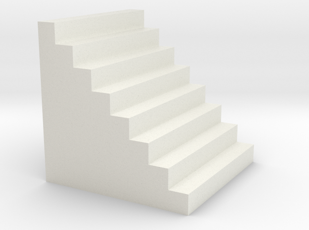 N Scale Staircase in White Natural Versatile Plastic