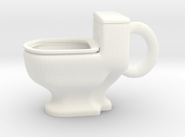 Toilet Mug in White Processed Versatile Plastic
