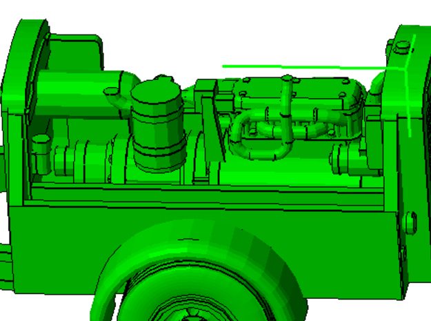 1/87th Ingersoll Rand Air Compressor in Tan Fine Detail Plastic