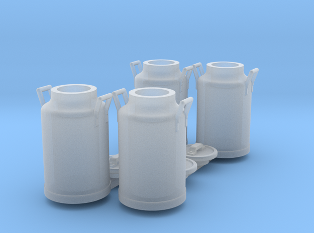 Scale 1/35 milk can - set of 4 in Tan Fine Detail Plastic