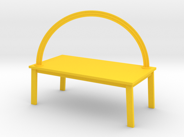 RAINBOW TABLE by RJW Elsinga 1:12 in Yellow Processed Versatile Plastic