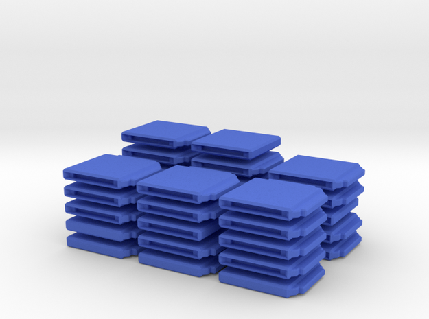 Chess Set Board Blue (PART 3) in Blue Processed Versatile Plastic