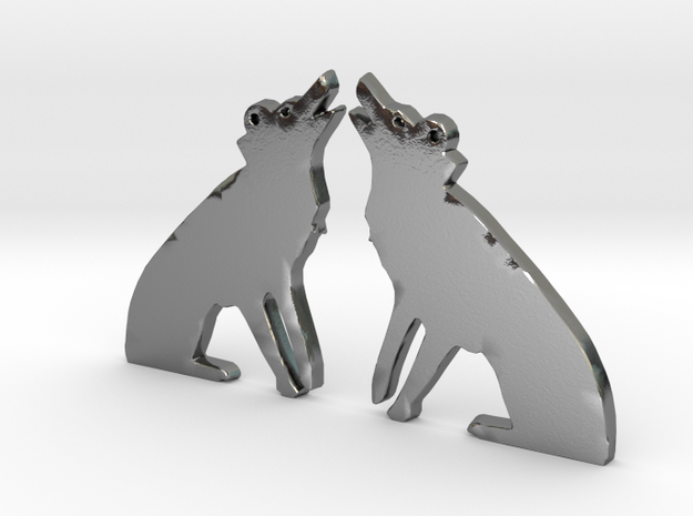 Whytewolf Earrings (Pair) in Polished Silver