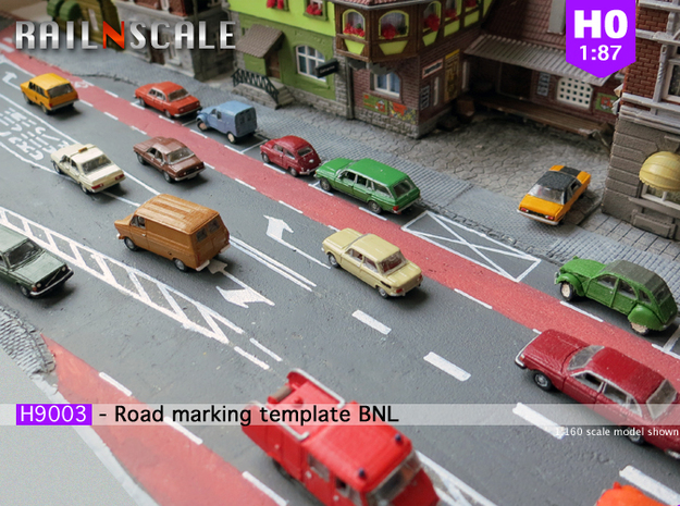 Road marking template BNL (H0 1:87)