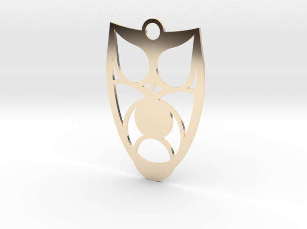 Owl #3 in 14k Gold Plated Brass