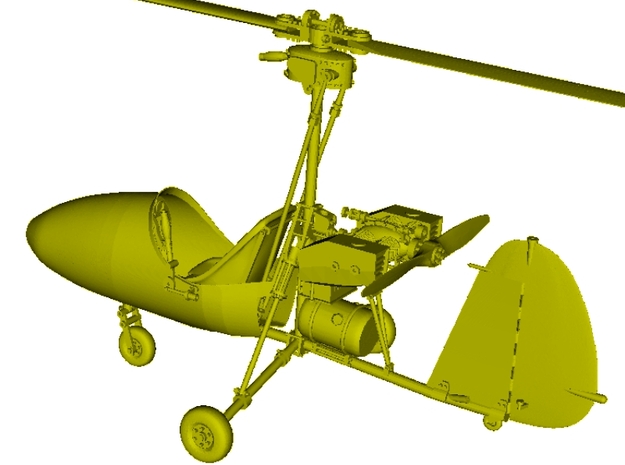 1/16 scale Wallis WA-116 Agile autogyro model kit in Tan Fine Detail Plastic