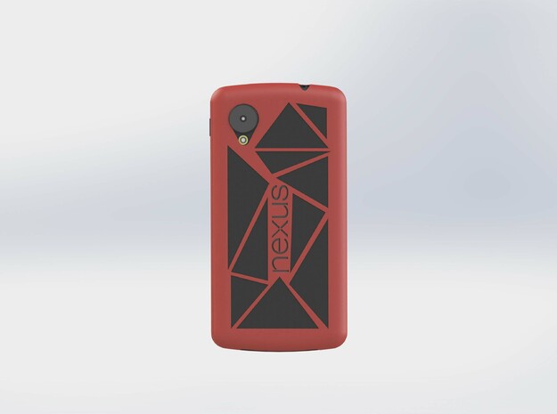 NEXUS 5 Case Modified in Red Processed Versatile Plastic