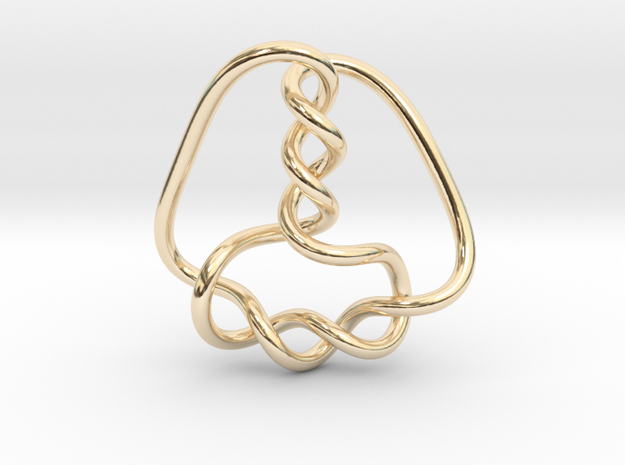0357 Hyperbolic Knot K6.34 in 14K Yellow Gold