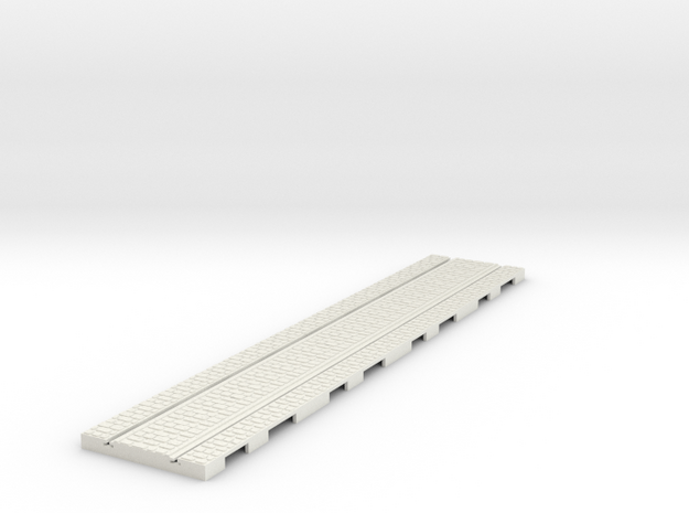 P-165stw-long-straight-tram-track-75-w-3a in White Natural Versatile Plastic